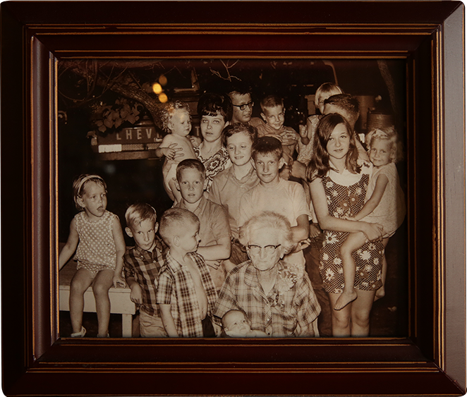 Meyer's Family Photo in Sepia