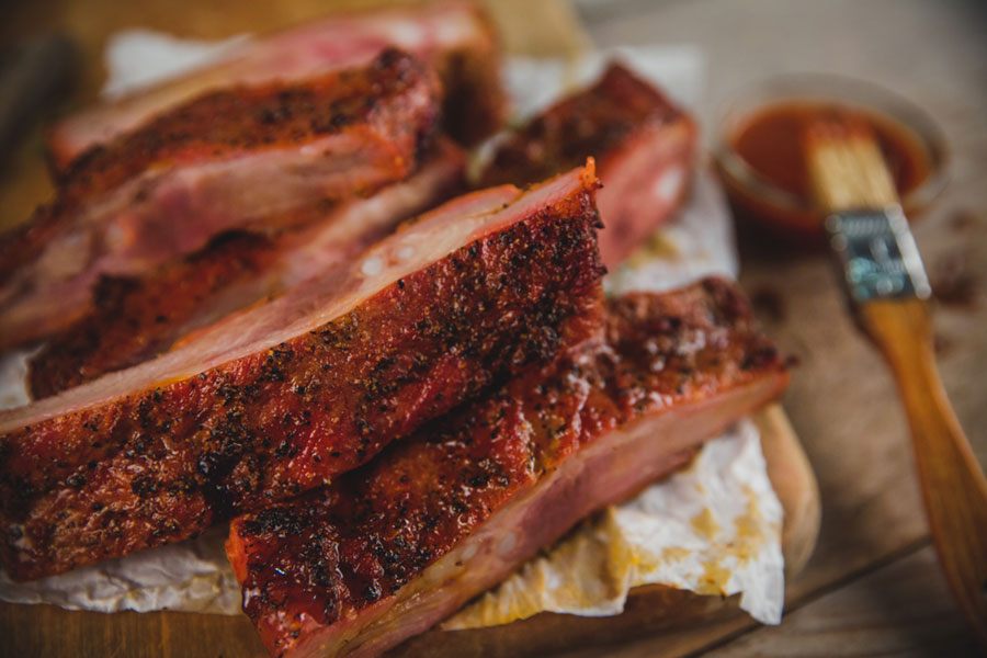 Closeup Of Meyer's Cooked Ribs